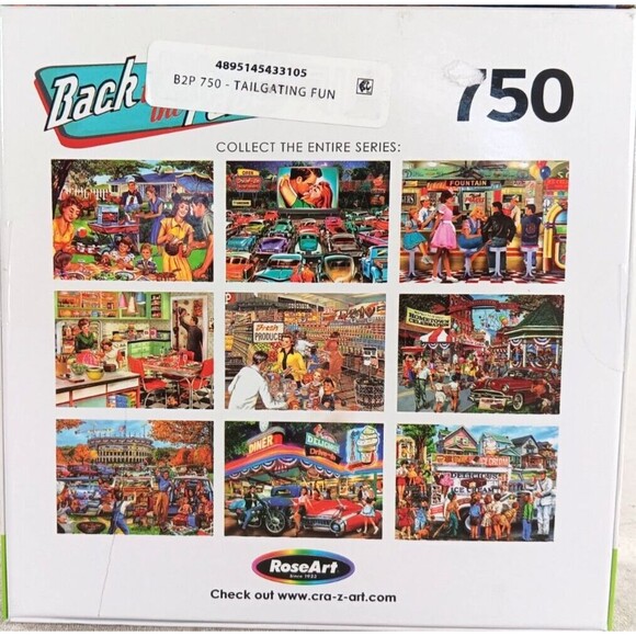 Tailgating Fun 750 Piece Jigsaw Puzzle Back to the Past with Poster by RoseArt - Picture 3 of 4